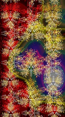 Renkli elementlerle Raster ilginç desen.