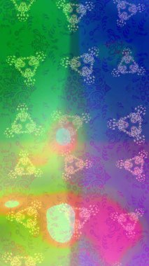 Kar tanesi raster deseni. Raster illüstrasyonu. Altın renkli kar taneleri. Renkli arka planda izole tatlı kar taneleri.