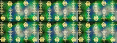 Yeşil, mavi ve nötr renklerde kar tanesi süsü. Kar taneleri izole edildi. Kar tanesi süsü Raster illüstrasyonu. Güzel süs eşyası..