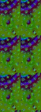 Kumaş, tekstil, duvar kağıdı baskısı için. Tomurcukları çiçek olan sevimli bir çiçek deseni. Eskiz geçmişi. Raster illüstrasyonu. Eski usul. Raster..