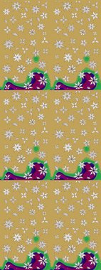 Cute flower raster pattern. Flat Flower Elements Design. Colour Spring Theme sketch pattern Background. Flowers on yellow and neutral colors.