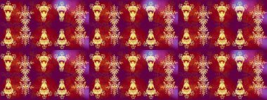 Kırmızı, mor ve sarı renklerde. Raster illüstrasyonu. 3D çiçekler, pürüzsüz.