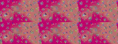 Raster stili kumaş deseni. Çiçekler suluboya çizim deseni.