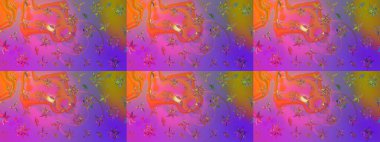 Parlak çiçekli kolaj çiçekleri mor ve pembe. Çiçek tasarımı için inanılmaz bir kolaj cenneti tarzı. Çiçekli zambaklar eskiz arka planı.