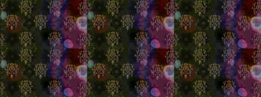 El çizimi. Raster illüstrasyonu. Güzel kumaş deseni. Çiçekler, dallar, otlar ve çiçekler.