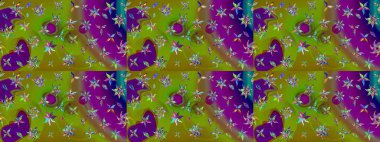 Küçük çiçekteki sevimli çiçek deseni. Modaya uygun kumaş deseni. Raster illüstrasyonu. Tony 'nin kumaş desenini çiz.