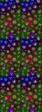 Yeşil ve kahverengi renkli çiçekler. Çiçekli karalama şeklinde Raster çiçek deseni. Yumuşak, yaz çiçekli arka plan.