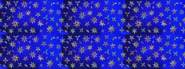 Çiçekli bahar çiçekleri. Motley illüstrasyonu. Moda baskıları için zarif bir şablon. Küçük renkli çiçekler. Küçük çiçekte şirin desenler.