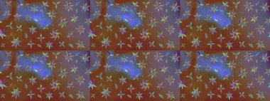 Yumuşak, yaz çiçekli arka plan. Çiçekli karalama şeklinde Raster çiçek deseni. Kahverengi ve nötr renkte çiçekler.