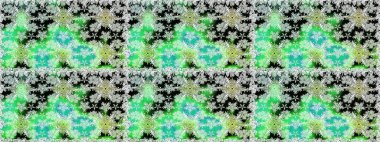 Renkli Yaz Temalı Kusursuz Arkaplan. Çiçekli kusursuz retro desen. Yeşil renkli çiçekler. Düz Çiçek Elementleri Tasarımı.