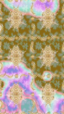 Klasik Raster Golden eskiz kalıbı. Tarafsız renklerde altın elementlerle çizim. Geleneksel oryantasyon süsü. Klasik vintage arkaplan.