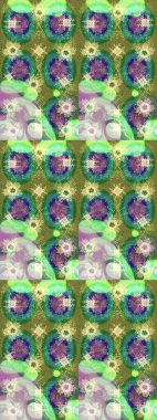 Düşen Noel stili kar taneleri. İllüzyon. Güzel raster yeşili, nötr ve mavi kar taneleri renkli bir arka planda izole edilmiş. Kar taneleri, kar yağışı.