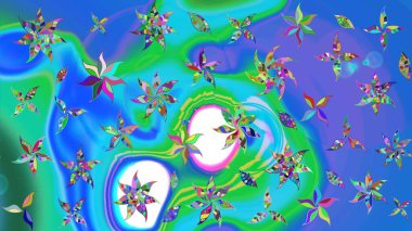 Tekstil, kumaş, kapaklar, duvar kağıtları, baskı, naylon, koleksiyon defteri, örgü, dekupaj için güzel bir eskiz. Küçük mavi ve yeşil renkte güzel bir besin torbası deseni, çiçekler. Millefleurlar.