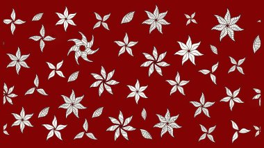 Düz Çiçek Elementleri Tasarımı. Çocuk stili. Renkli Bahar Teması eskiz kalıbı. Çiçekli çizim raster arkaplanı.