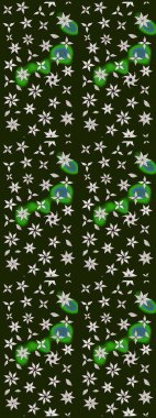 Moda baskıları için zarif bir şablon. Çiçekli bahar çiçekleri. Motley illüstrasyonu. Küçük renkli çiçekler. Robot resim. Küçük çiçekte şirin desenler.