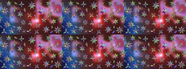 Eskiz arkaplan modeli. Suluboya, elle çizilmiş. Raster illüstrasyonu. Kahverengi ve mavi yapraklı yabani çiçekler.