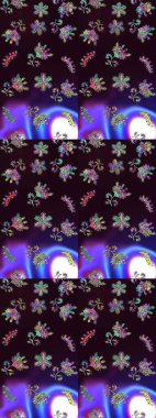 Anti-stres için soyut örnek sayfası. Raster illüstrasyonu. Kahverengi, siyah ve mor renklerde.