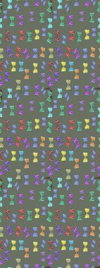 Duvar kağıtları, web sayfası geçmişi, yüzey dokuları, tekstil için mükemmel. Resimlerde tropik kelebekler görülür. Raster. Gri ve nötr renkler üzerine çiçek desenli eskiz.