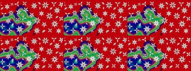 Raster stili kumaş deseni. Çiçekler suluboya çizim deseni.