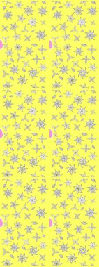 Karalama çiçekleri çizim kalıbı. Sarı ve beyaz el çizimi desen. Raster deseni. Sanat ilham verici ve beyaz stil çiçekler ve arkaplan bırakıyor.