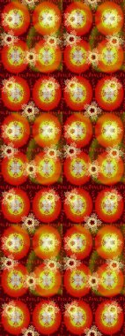 Red, orange and brown snowflakes. Holiday design for Christmas and New Year fashion prints. Christmas pattern with snowflakes abstract background. Raster illustration.