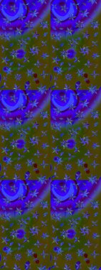 Raster illüstrasyonu. Kumaş, duvar kağıdı ve kağıt üzerine baskı yapmak için gelişen arka plan. Eski usul küçük çiçekli şirin bir eskiz deseni. Moda arka planında parlak buketler.