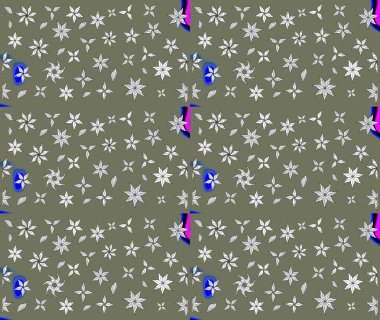 Raster illüstrasyonu. Küçük çiçekteki sevimli çiçek deseni. Çizim.