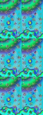 Şekil verilmiş çiçeklerle eskiz deseni. Çiçek deseni duvar kağıdı, desen dolguları ve web sayfası arka planı için kullanılabilir. Süslü zentangle çizim dokusu, soyut çiçeklerle süslenmiş..