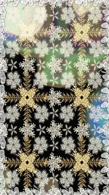 Raster illüstrasyonu. Tarafsız renklerde Asya tekstil tarzında. Kusursuz çiçek deseni.