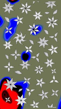 Suluboya etkisi. Botanik çizim kalıbı. Raster deseni. Organik elementler.