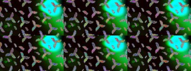 Kar taneleri deseni. Raster Noel soyut renkli arka plan ve tatlı kar tanesi. Raster illüstrasyonu. Şirin desen. Noel Kar Taneleri Arkaplanı.