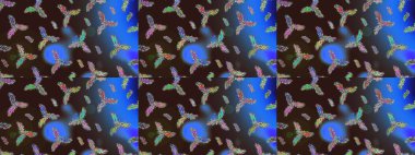 Sanat terapisi tarzı zen çizim için kahverengi, mavi ve gri mandala şeklinde kar taneleri. El çizimi, dövme stili, kumaş tasarımı ve Raster illüstrasyonunda kartlar..