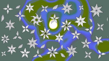 Çiçek desenli eskiz, yaz çiçekleri. Düz Çiçek Elementleri Tasarımı. Renkli Bahar Teması eskiz kalıbı. Tarafsız ve yeşil renkte çiçekler.