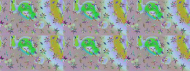 Moda baskısı. Çiçeğin suluboya çizimlerinin mükemmel deseni. Eski model. Suluboya çizim kalıbı. Dekorasyon ve tasarım için güzel desen.