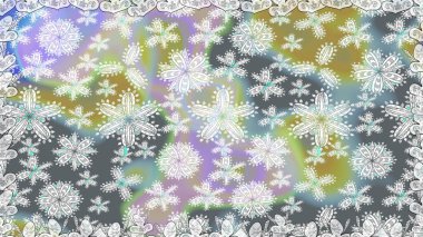 Raster illüstrasyonu. Çiçekli karalama şeklinde Raster çiçek deseni. Gri renkte bahar çiçekleri..