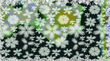 Eski usul. Kusursuz bir geçmişi var. Tomurcukları papatya çiçekleri olan sevimli bir çiçek deseni. Raster illüstrasyonu. Kumaş, tekstil, duvar kağıdı baskısı için. Miles Fleur, dandik süs.