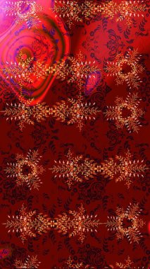 Yeni yıl kar tanesi. Kırmızı, kahverengi ve siyah renkler üzerine şirin soyut kar taneleri raster tasarımı. Düz kar karalama ikonları, kar taneleri silueti Noel afişi için, kartlar.