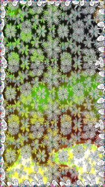 Kızılderili desenli desenli desenli şal deseni. Tekstil, tebrik kartı, boyama kitabı, telefon kılıfı baskısı için kullanılabilir. Raster Henna dövme stili. Etnik Mandala süsü.