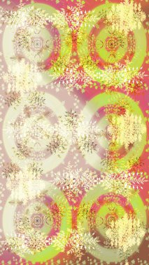 Raster illüstrasyonu. Bej, nötr ve sarı renkli kristal kar taneleri.