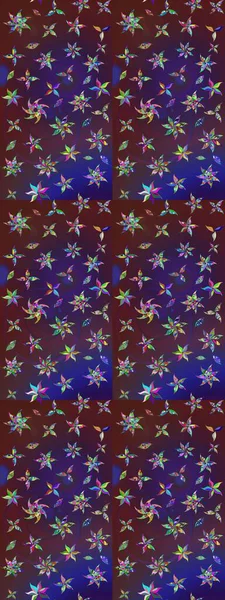 Sketch decorative background, flower mandala. Raster illustration. Flower. On violet and purple colors.