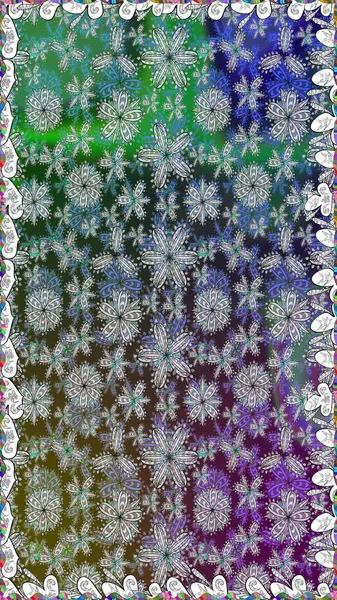 Kusursuz bir mahsul. Renkli Bahar Temalı Kusursuz Arkaplan. Raster Şirin kumaş deseni. Düz Çiçek Elementleri Tasarımı.