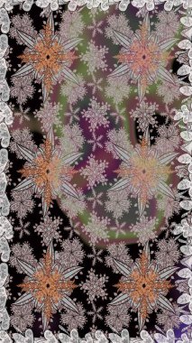 Çiçeksel gri, pürüzsüz desen. Raster çiçek izi. Klasik taslak çizimi.