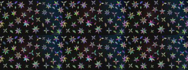 Renkli çizim kalıbı. Çiçek arkaplan. Çiçek duvar kâğıdı. Raster illüstrasyonu. Gri ve mavi renkli şirin tekstil.