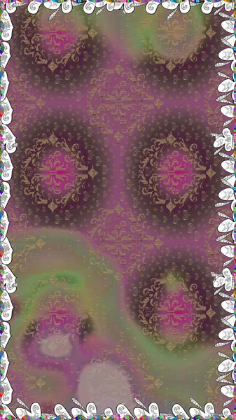 Raster illüstrasyonu. Kusursuz desen. Organik motif arka planı. Ultraviyole kumaş deseni.