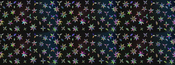 Renkli çizim kalıbı. Çiçek arkaplan. Çiçek duvar kâğıdı. Raster illüstrasyonu. Gri ve mavi renkli şirin tekstil.