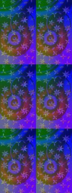 Raster suluboya çiçek deseni, narin çiçekler, menekşe ve mavi çiçekler, tebrik kartı şablonu. Raster Güzel kumaş deseni.