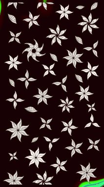 Çiçek arkaplanlı soyut zarafet eskiz deseni. Raster Güzel kumaş deseni.