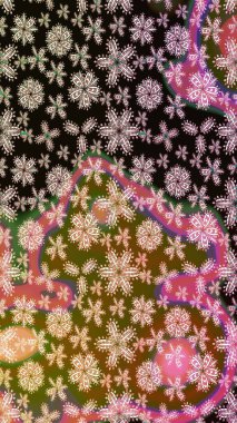 Renkli Bahar Teması eskiz kalıbı. Raster illüstrasyonundaki çiçek desenli çizim. Kahverengi renkli çiçekler. Düz Çiçek Elementleri Tasarımı.