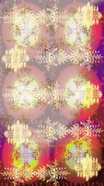 Arabesk ile klasik model. Arabesk ve çiçekli doğu raster desenleri. Geleneksel klasik süs.