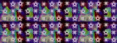 Renkli arka planda güzel kar taneleri. Raster kar taneleri deseni. Raster illüstrasyonu.